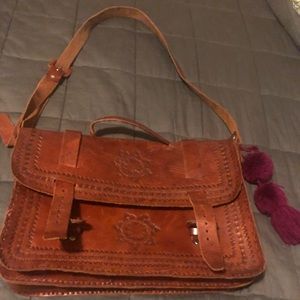 Real Leather Satchel